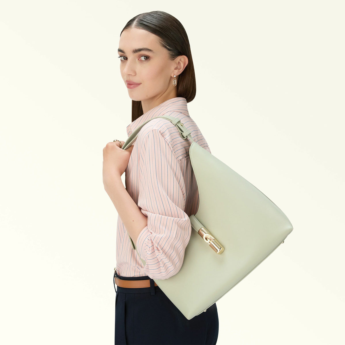 Shoulder Bag Light Salvia GOCCIA - Furla Bags