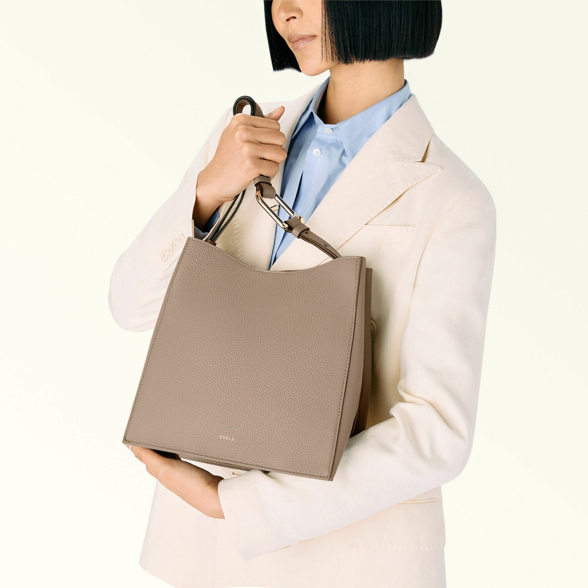 Bucket Bags Stucco Gray NUVOLA - Furla Bags