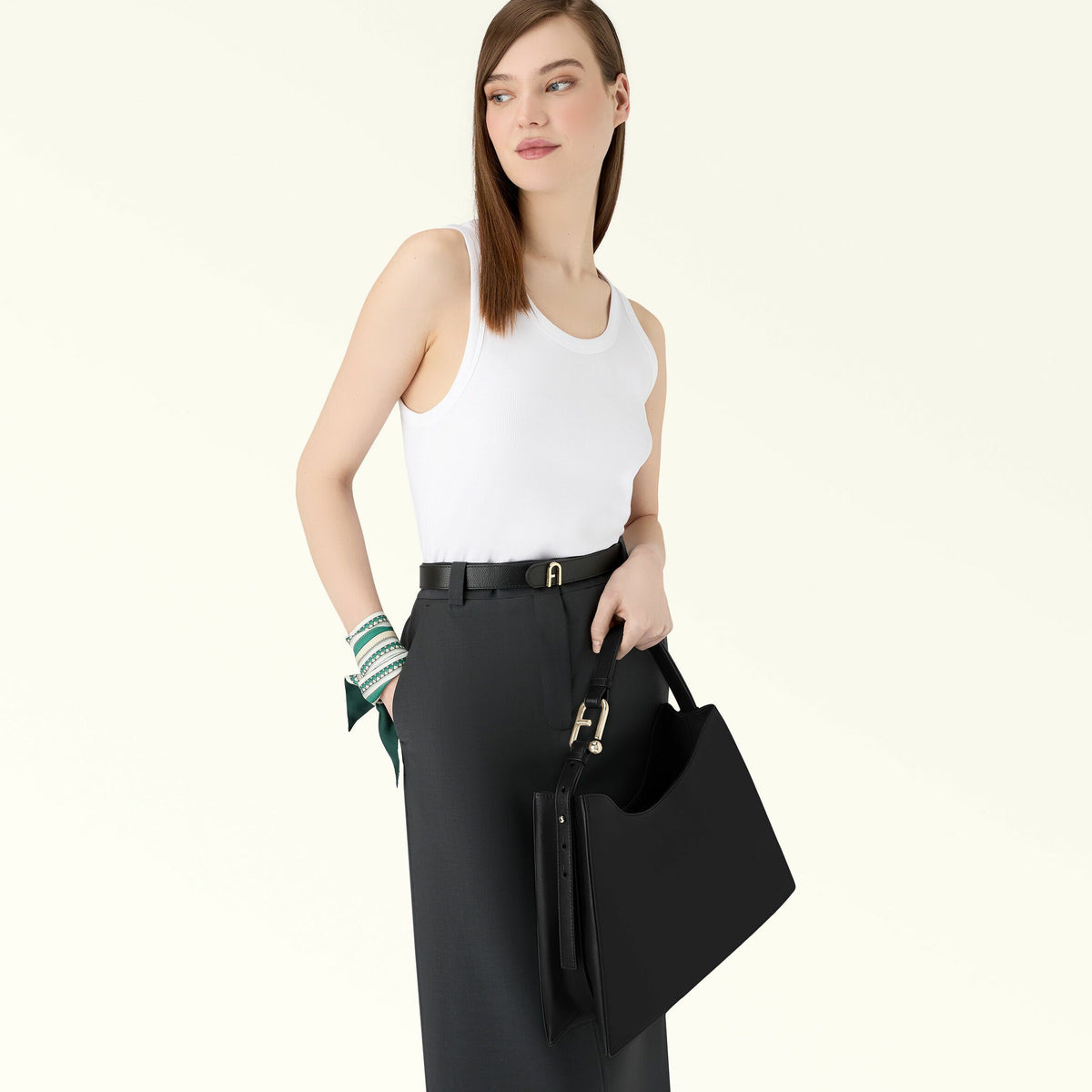 Shoulder Bag Nero NUVOLA - Furla Bags